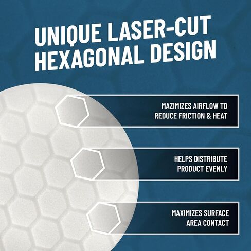 اللاعبين الكيميائيين Hex-logic فائقة القطع للضوء من وسادة تلميع أبيض (5.5 بوصة) (3 عبوات)-منصات تشطيب رغوة لإزالة الدوامة ، تعزيز اللمعان والتلميع النهائي in Kuwait