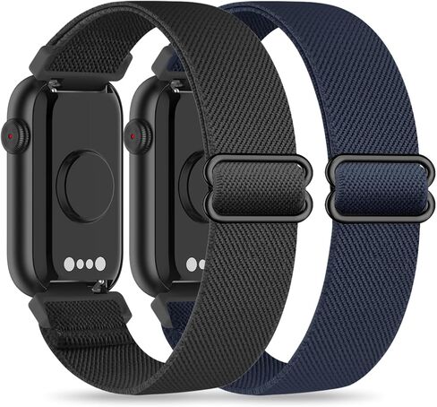 2 Pack Stretchy 16mm Nylon Bands Compatible with FITVII HM08/MorePro HM08/Amzhero-Runfit D26/KALINCO Slim Fitness Tracker in Saudi Arabia