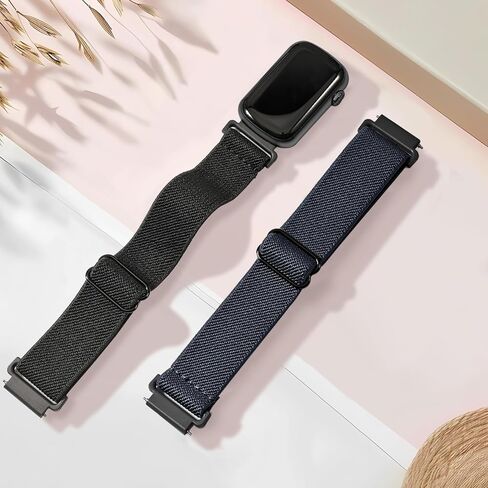 2 Pack Stretchy 16mm Nylon Bands Compatible with FITVII HM08/MorePro HM08/Amzhero-Runfit D26/KALINCO Slim Fitness Tracker in Saudi Arabia