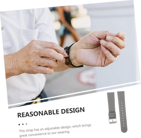 Leather Strap Band Replacement Part Replaceable Watch Grey Not Stainless Steel in Saudi Arabia