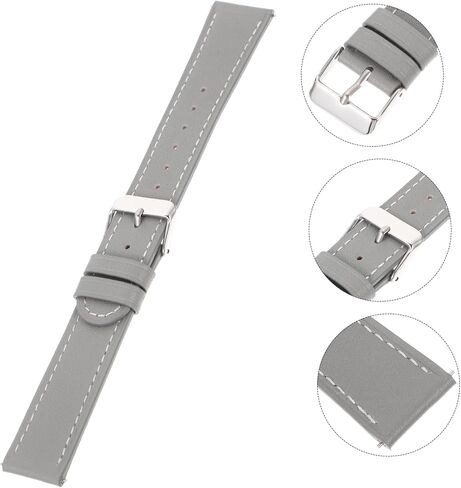 Leather Strap Band Replacement Part Replaceable Watch Grey Not Stainless Steel in Saudi Arabia