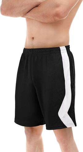 NY Threads Men's Athletic Shorts Quick Dry Loose-Fit Lightweight Running Workout Gym Shorts with Pockets in Kuwait