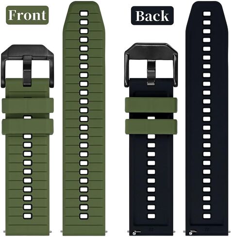 Anbeer Silicone Watch Bands,18mm 20mm 22mm Quick Release Rubber Watch Strap for Men Women,Multipe Colors for Choose in Kuwait