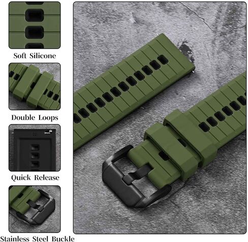 Anbeer Silicone Watch Bands,18mm 20mm 22mm Quick Release Rubber Watch Strap for Men Women,Multipe Colors for Choose in Kuwait