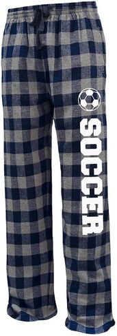 Soccer Team Plaid Flannel Pajama Pants Spirit Wear Navy Variations in Saudi Arabia