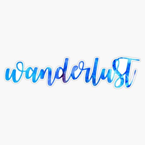 Wanderlust Sticker Bumper Sticker Decal 5" in Saudi Arabia