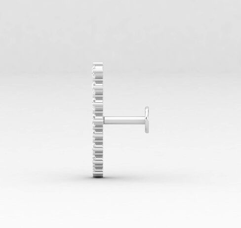 Diamond Ear متسلق 14 كيلو أبيض قطعة واحدة ، 0.20 قيراط تخرج زاحف الأذن الماس ، قرط الحلزون للنساء in Kuwait