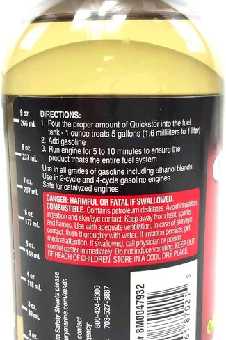 Mercury Marine 12oz Quickstor Fueldizer Treatment 92-8m0047932 in Saudi Arabia