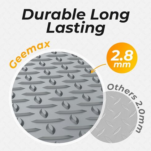 سجادة أرضية مرآب لوحة ماسية مقاس 4 × 10 قدم، لفافة أرضيات PVC شديدة التحمل، حصيرة 2.8 مم أسفل السيارة، الدراجة النارية، عربة الجولف، المقطورة، واقي أرضية مقاوم للماء غير قابل للانزلاق للمرآب، الطابق السفلي، أسود in Saudi Arabia