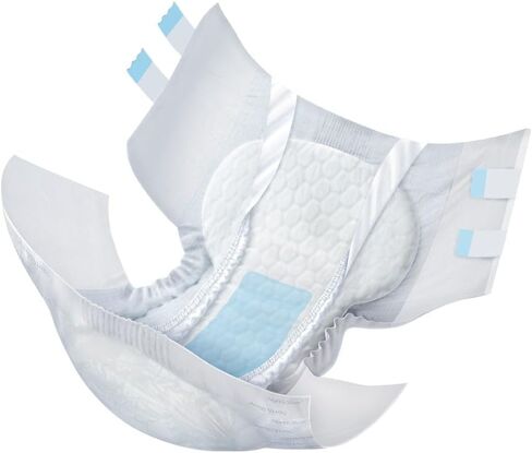 NorthShore MegaMax Adult Overnight Diapers, 12-Hour Tab-Style, Large, 10 Count Bag, White, 42-54 inches, Unisex Incontinence Underwear in Saudi Arabia