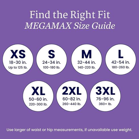 NorthShore MegaMax Adult Overnight Diapers, 12-Hour Tab-Style, Large, 10 Count Bag, White, 42-54 inches, Unisex Incontinence Underwear in Saudi Arabia