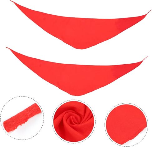 NOLITOY 2Pcs Triangle Red Scarves for Classic Dancing Props for Preschool Kindergarten Soft Comfortable Red Scarves for Music Movement Activities in Saudi Arabia