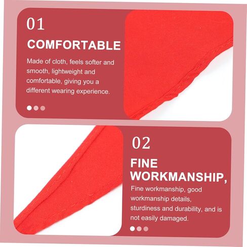 NOLITOY 2Pcs Triangle Red Scarves for Classic Dancing Props for Preschool Kindergarten Soft Comfortable Red Scarves for Music Movement Activities in Saudi Arabia