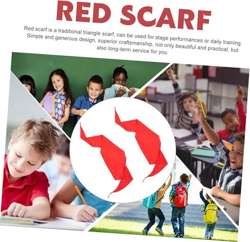NOLITOY 2Pcs Triangle Red Scarves for Classic Dancing Props for Preschool Kindergarten Soft Comfortable Red Scarves for Music Movement Activities in Saudi Arabia