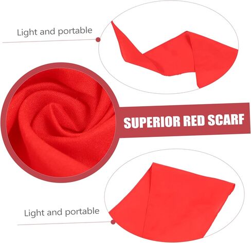 NOLITOY 2Pcs Triangle Red Scarves for Classic Dancing Props for Preschool Kindergarten Soft Comfortable Red Scarves for Music Movement Activities in Saudi Arabia