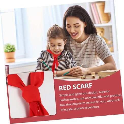 NOLITOY 2Pcs Triangle Red Scarves for Classic Dancing Props for Preschool Kindergarten Soft Comfortable Red Scarves for Music Movement Activities in Saudi Arabia