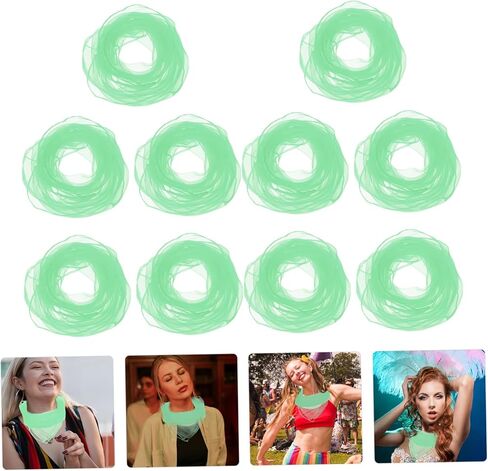 10Pcs Lightweight Scarves for Bright Color Performance Props Chiffon Veils Easy to Clean and Comfortable for Dance Activities in Kuwait