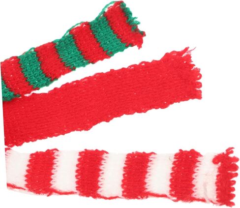 Toyvian 30pcs Christmas موضوع مصغرة الأوشحة المحبوكة الأوشحة للدمى والزخرفة الملحقات الاحتفالية لحفلات العطلات و in Kuwait