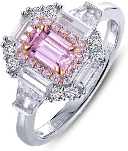 Classic Sterling Silver Platinum Plated Pink Ring (1.6 CTTW) in Saudi Arabia