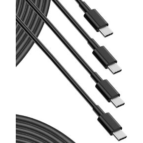 عبوتان - كابلات شحن USB-C إلى USB-C بطول 6 أقدام (60 وات PD) - متينة وطويلة الأمد - شحن سريع للهواتف الذكية (أسود) in Kuwait