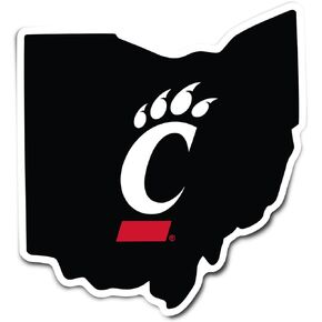 Desert Cactus University of Cincinnati Bearcats UC Vinyl Decal Laptop Water Bottle Car Scrapbook (State Border Sticker)
