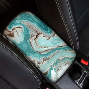 Forchrinse Underwater 3D Sea Turtle Car Center Console Pad Armrest Pad Protector for Most Vehicle, SUV, Truck
