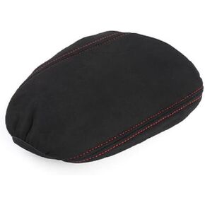 1 Piece Car Armrest Cushion Pad Memory Foam Center Console Armrest Cover Cushion Compatible with Hyundai Elantra N line 2022 Accessories(Red Line Stitches)