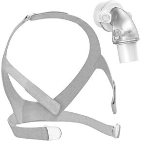 Replacement Adjustable Headgear & Swivel Elbow Connector for Airfit F30 with Clips，Stronger Velcro and Comfortable Fit, ItAll Supplies