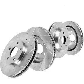 Callahan Drilled and Slotted Front and Rear Brake Rotors [For 2012 2013 2014 2015 2016 2017 2018 2019 2020 Jeep Grand Cherokee SRT SRT8 Application Specific]