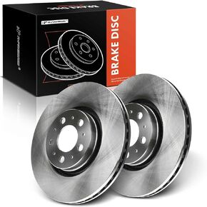 A-Premium 12.43 inch (315.7mm) Front Vented Disc Brake Rotors Compatible with Select Volvo Models - S60 2008-2009, XC90 2003-2014, 2-PC Set