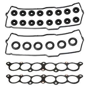 Engine Cylinder Valve Cover Gasket Set Fuel Injection Plenum Gasket Set Compatible with Toyota 3.4L V6 : 4Runner 1996-2002 / T100 1995-1998 / Tacoma 1995-2004 / Tundra 2000-2004