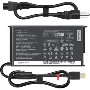New 20V 8.5A 170W SlimC Adapter for Lenovo ThinkPad P73 P53 P70 P71 R7000 G5000 W540 Legion Y7000 Y7000P Y9000K Y520-15 R720 Y520 SA10R16886 02DL140 ADL170SCC3A 4X20S56697- Laptop Power Supply