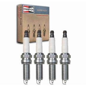 4 pc Champion Copper Plus Spark Plugs compatible with Kia Forte 1.8L 2.0L L4 2014-2018