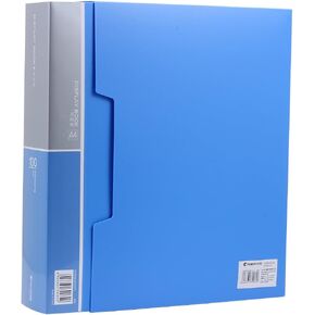 100-Pocket Protector Presentation Book, A4 Size, 200-Page Capacity Available for Report Sheets Artworks Music Sheet,Clippings (Sky Blue - 100)