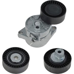 TRQ Serpentine Belt Tensioner & Idler Pulley Kit Set Compatible with BMW E36 E39 E46 E53