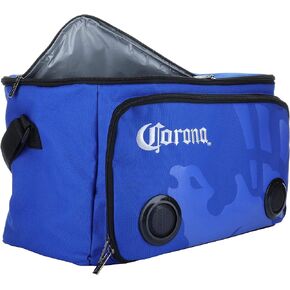 Corona Beach Cooler Bag with Built in Speakers, 24 Cans Insulated Tote Cooler, Long Lasting Rechargeable Battery (CJHP006) Blue