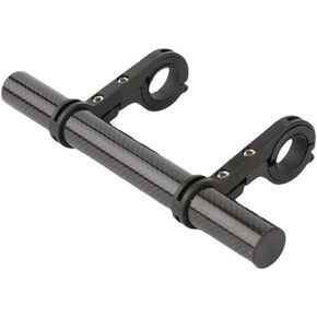 7.88" Bike Double Handlebar Extender Carbon Fiber Mount Holder for bicycle accessories Flashlight Lamp phone(red+black)