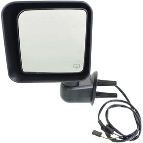 For Jeep Wrangler 2015 2016 2017 Door Mirror Passenger Side | Power | Heated | Manual Folding | Textured | 68249846AD, 68125584AA | CH1321390