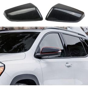 Korlot Carbon Fiber Side Door Mirror Cover Molding Trim for GMC Terrain 2018-2024