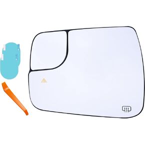 Driver Side Mirror Glass Replacement For RAM 1500 2019-2024, Heated with BSD Without Auto Dimming 68402095AA