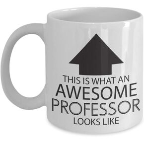 M&P Shop Inc. Funny Occupation Coffee Mug - This is What an Awesome Professor Looks Like - Inspirational Sarcasm Birthday Christmas Humor Gift Idea Novelty Tea Cup for Coworker Friend Men Women Adult