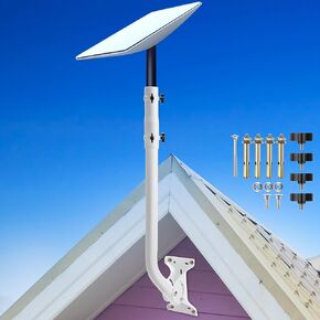 Dreyoo Roof Mounting Kit Compatible with Starlink, 30" Adjustable Long Wall Mount Compatible with Starlink Internet Kit Satellite, Pole Mount Accessories with Adapter Compatible with Starlink V2