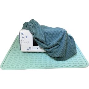 CPAP's Dust Cover and Protector Mat, Anti-Slip Waterproof Mat Keeps Your CPAP in Place While The Cover Keeps Out Dust (Black)