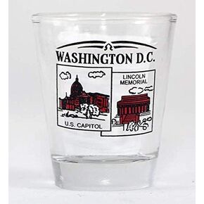 Washington DC Scenery Red New Shot Glass