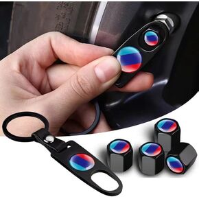 4PCS Car Wheel Tire Valve Stem Caps Compatible with BMW M 3 5 7 X1 X3 M3 M5 X1 X5 X6 Series (Black)