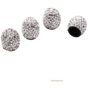 4 Pack Handmade Crystal Rhinestone Car Tire Valve Stem Caps Cover,Universal Car Wheel Tire Valve,Attractive Dustproof Bling Car Accessories,for Cars,Trucks,Bike,Motorcycles