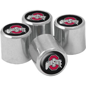 NCAA Ohio State Buckeyes Metal Tire Valve Stem Caps, 4-Pack