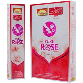 Sacred Scents Natural Pure Rose Incense Sticks Box | 6 Packs of 28 Grams in a Box | Export Quality