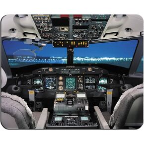 Airplane Cockpit / Aircraft Cockpit Cloth Cover Rectangle Mouse Pad 9.84"x7.87"
