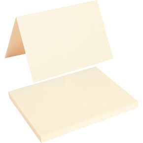 50 Pack Blank Cards Folded Cardstock Thank You Blank Greeting Cards for Invitations, Wedding, Greeting Cards, All Occasion DIY, 4x6 Folded Cards White
